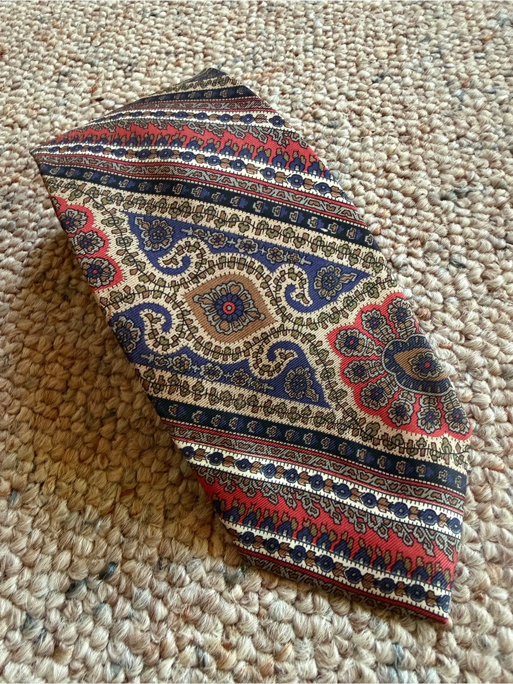 Vintage Liberty of London Paisley Silk Tie made by John Comfort for Harrods